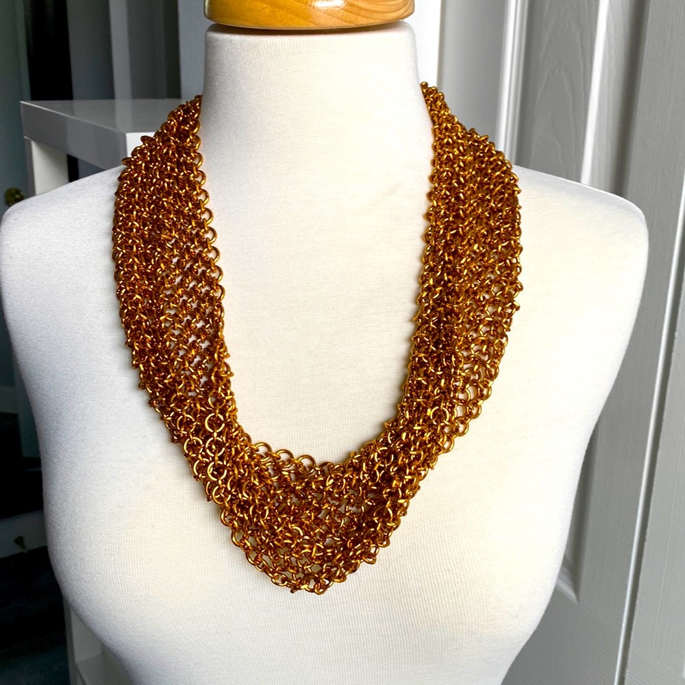 Nanni- solid chain link necklace - excellent condition copper color